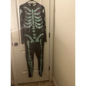 Fortnite Skull Trooper Kid 1-Piece Halloween Costume Jumpsuit Pick Your Size